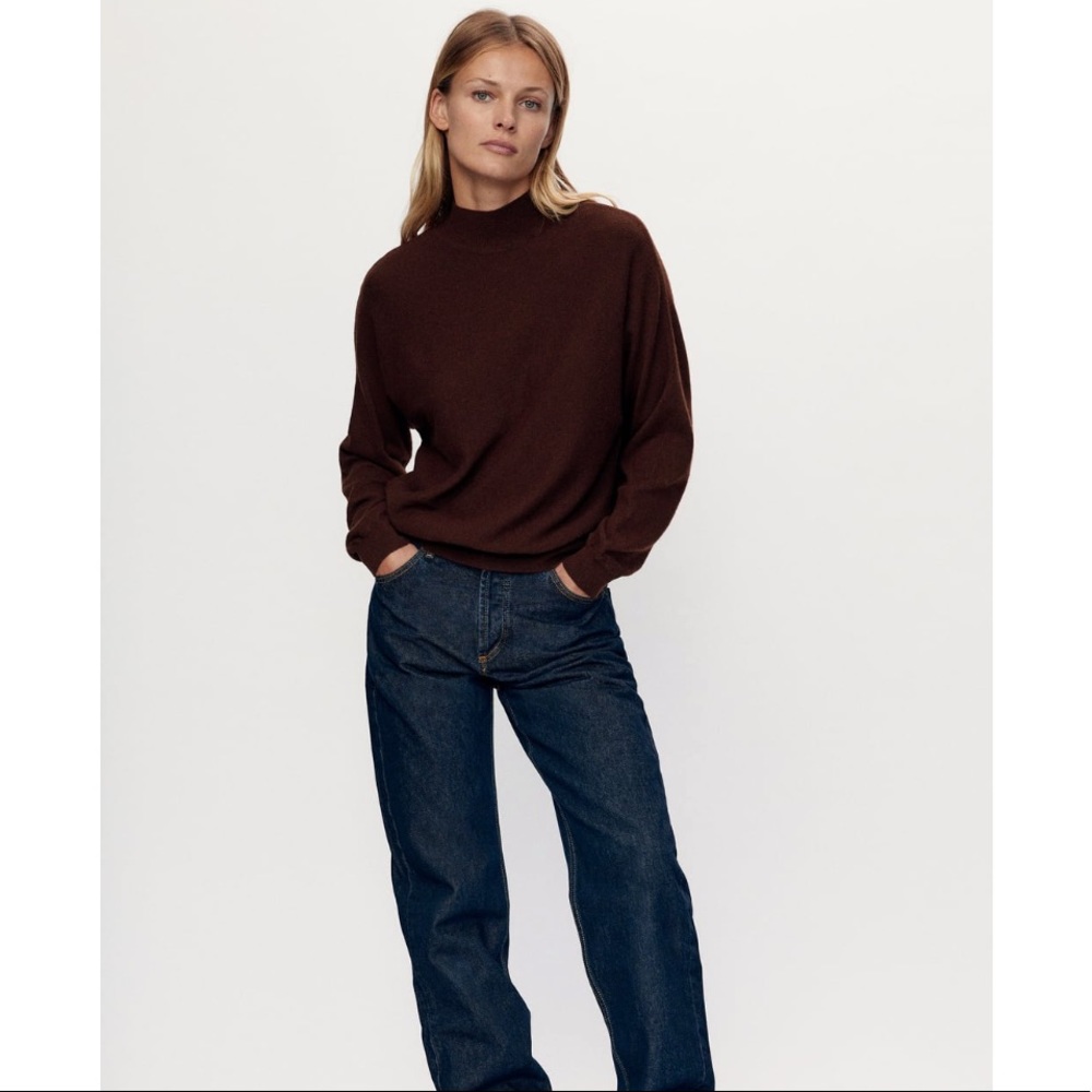 Zara Wool Cashmere Blend Knit Sweater